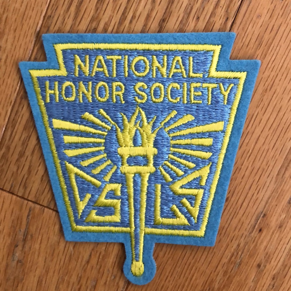National Honor Society (NHS) Iron On Patch - Varsity Letter Jacket High School
